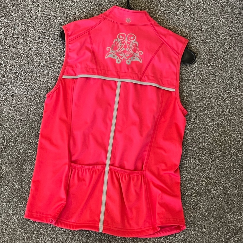 ATHLETA Size X Small Pink Vest Jacket Reflective